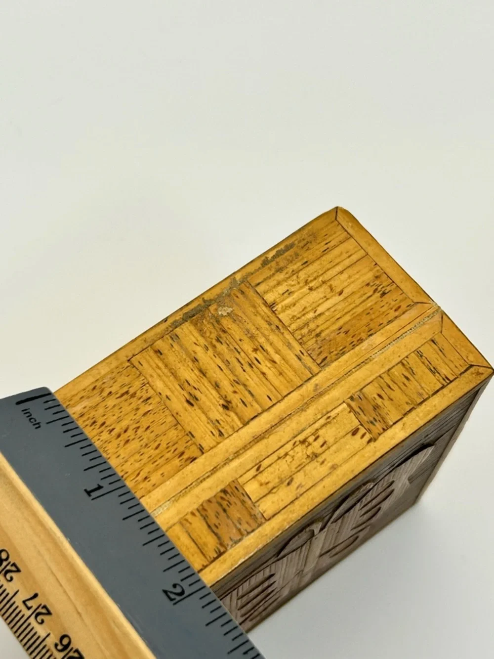 Vintage Bamboo Butterfly Inlay Trinket Box Set of 2 Keepsakes Philippines
